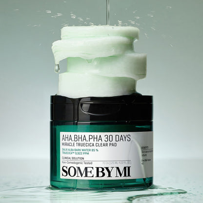 Some By Mi Truecica Clear Pad with AHA BHA PHA exfoliating toner pads