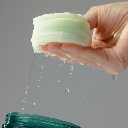 Some By Mi Truecica Clear Pad jar with lid open showing soaked pads