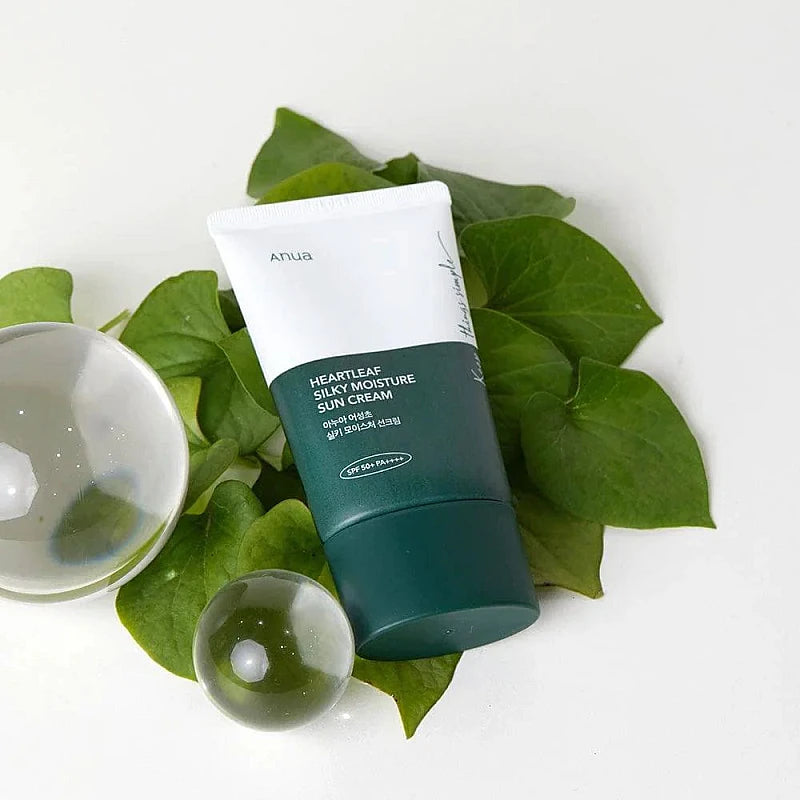 ANUA HEARTLEAF SILKY MOISTURE SUNSCREEN 50ml - Koreancare