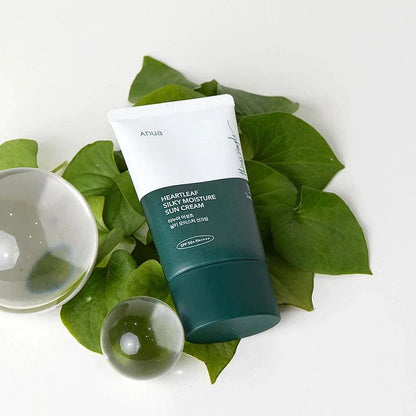 ANUA HEARTLEAF SILKY MOISTURE SUNSCREEN 50ml - Koreancare