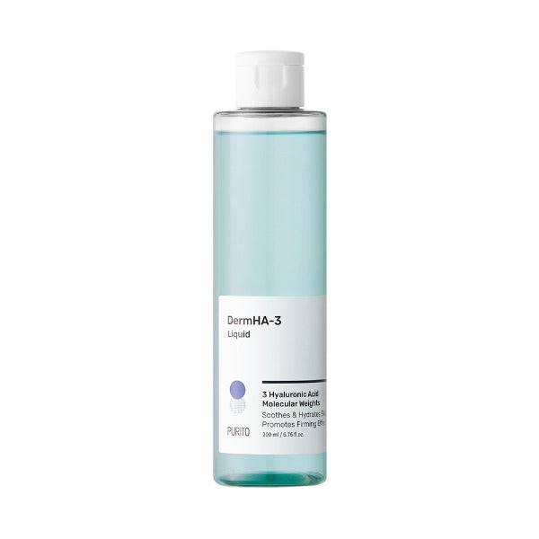 PURITO DermHA-3 Liquid hydrating toner bottle, front view