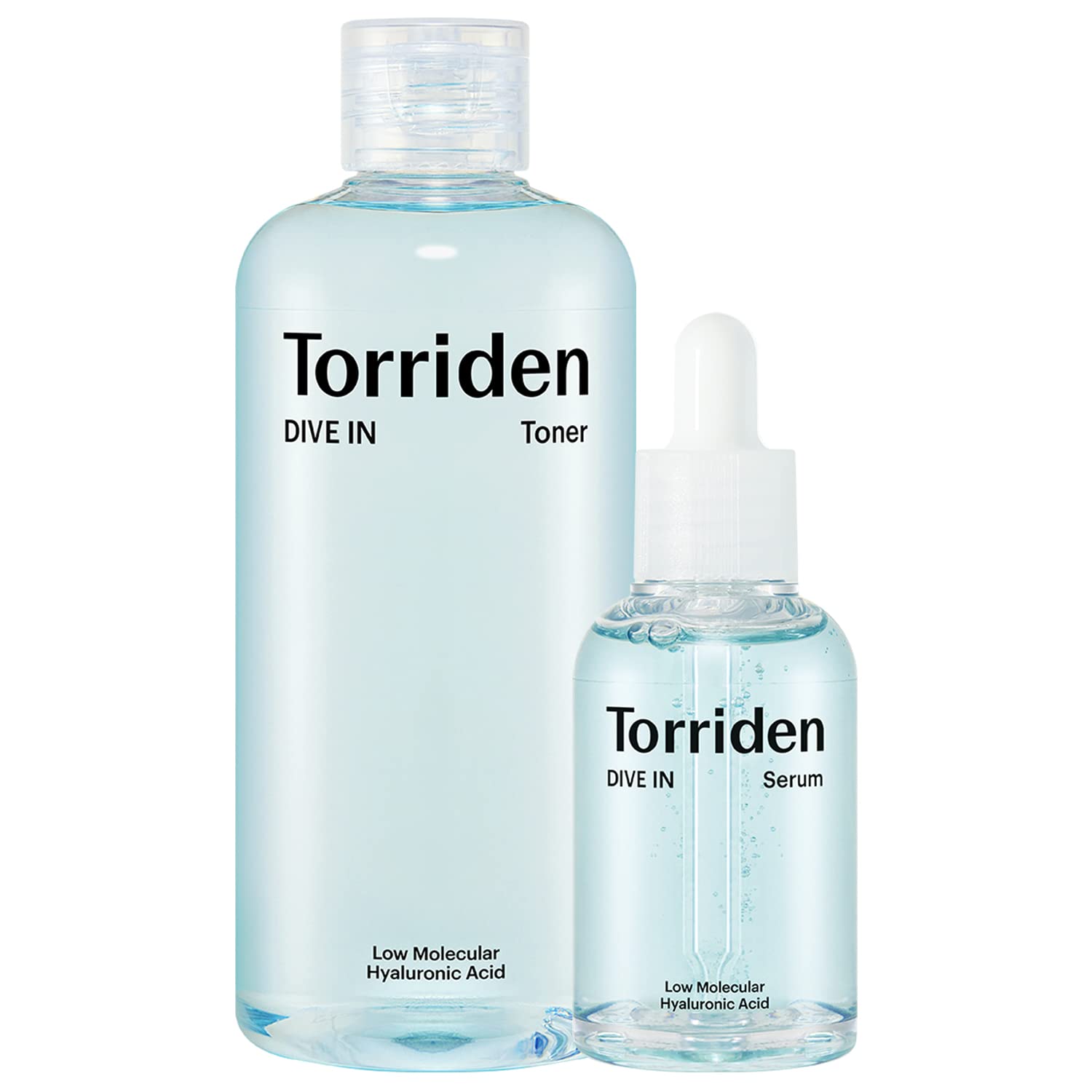 Torriden DIVE-IN toner and serum set with low molecular hyaluronic acid