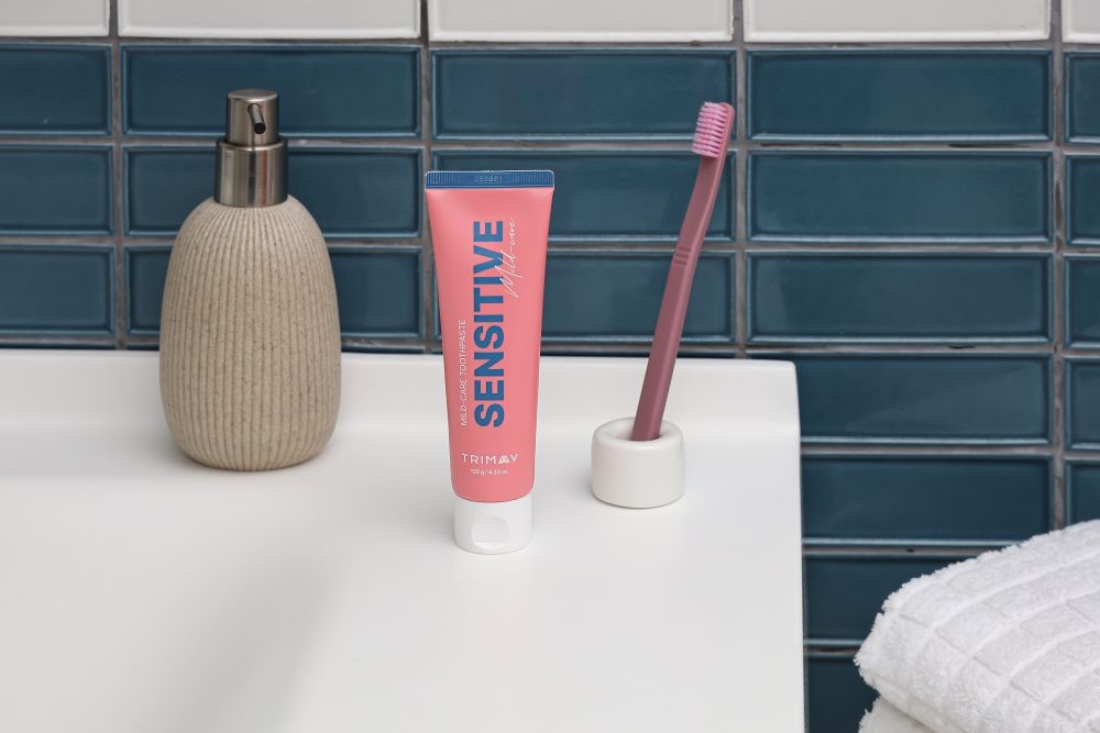 Trimay Sensitive Mild-Care Toothpaste tube cap close-up