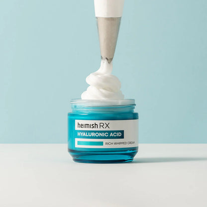 Heimish RX Hyaluronic Acid Rich Whipped Cream open jar with cream