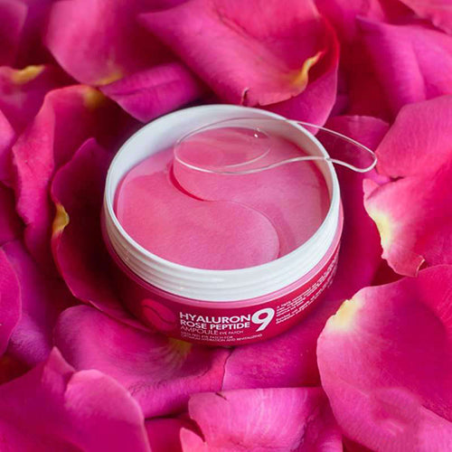 Medi-Peel Hyaluron Rose Peptide 9 teardrop-shaped hydrogel under-eye patch